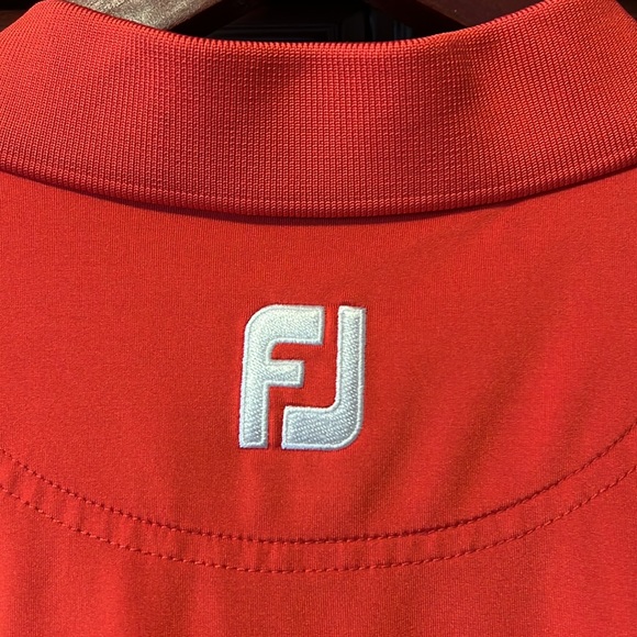 Like New Condition Rare Foot Joy Vintage Men’s Classic Red Golf Mid Striped Polo - Picture 8 of 8